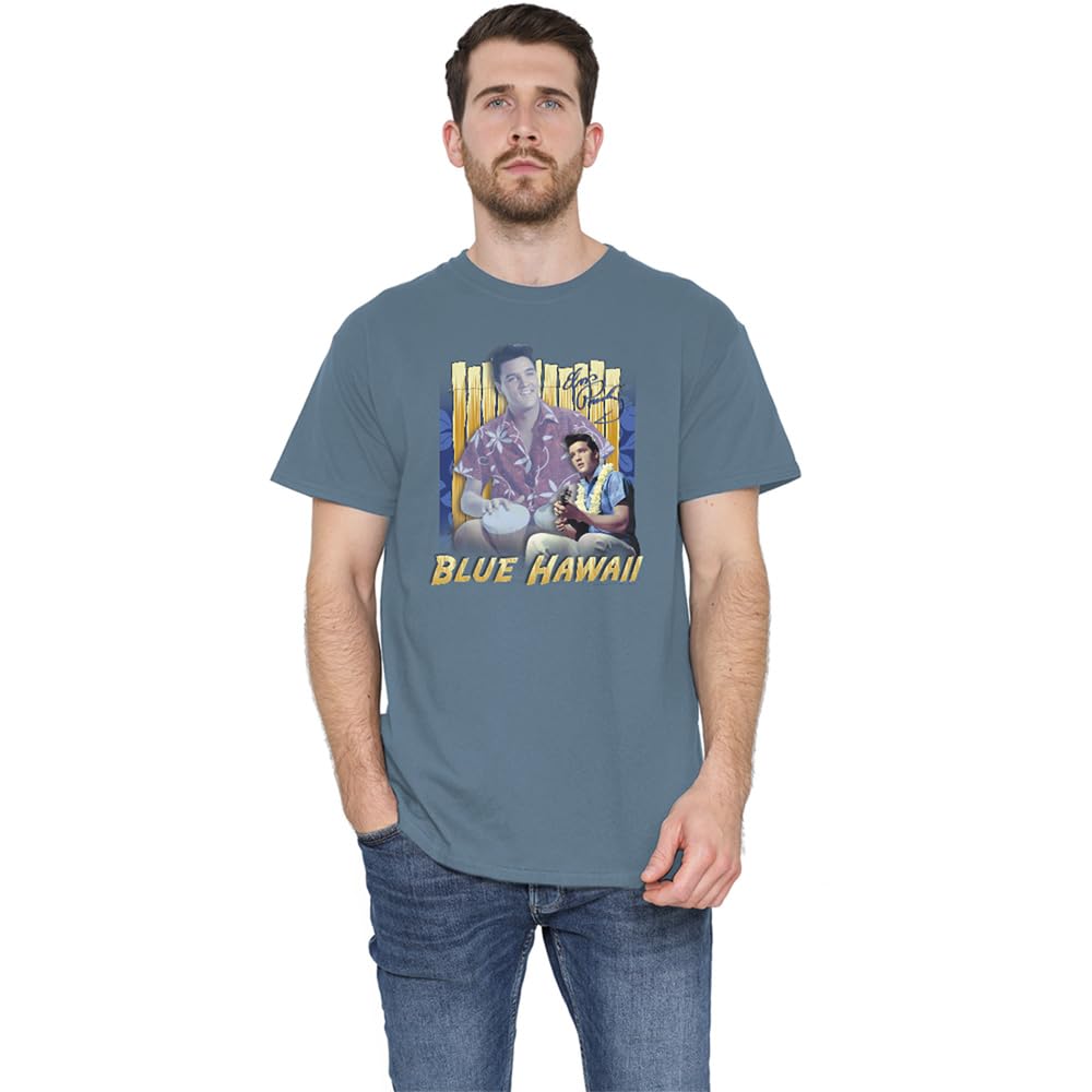 Elvis Presley Blue Hawaii Unisex T Shirt, Carolina Blue, X-Large