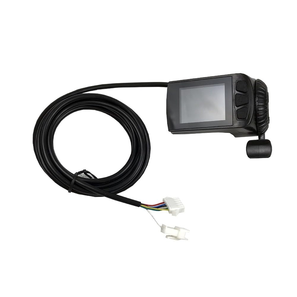 Pantalla para bicicleta eléctrica KT-LCD9R con acelerador de pulgar, instrumento LCD para 24 V/36 V/48 V, velocidad, distancia, indicador de batería, ayuda de marcha atrás, control de crucero