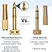 Morvat Brass Adjustable Nozzle, Twist Garden Hose Sprayer, Heavy-Duty Power Spray Attachment, High Pressure Water Jet with ¾” Standard Threading, Includes 2 Extra Rubber Washers