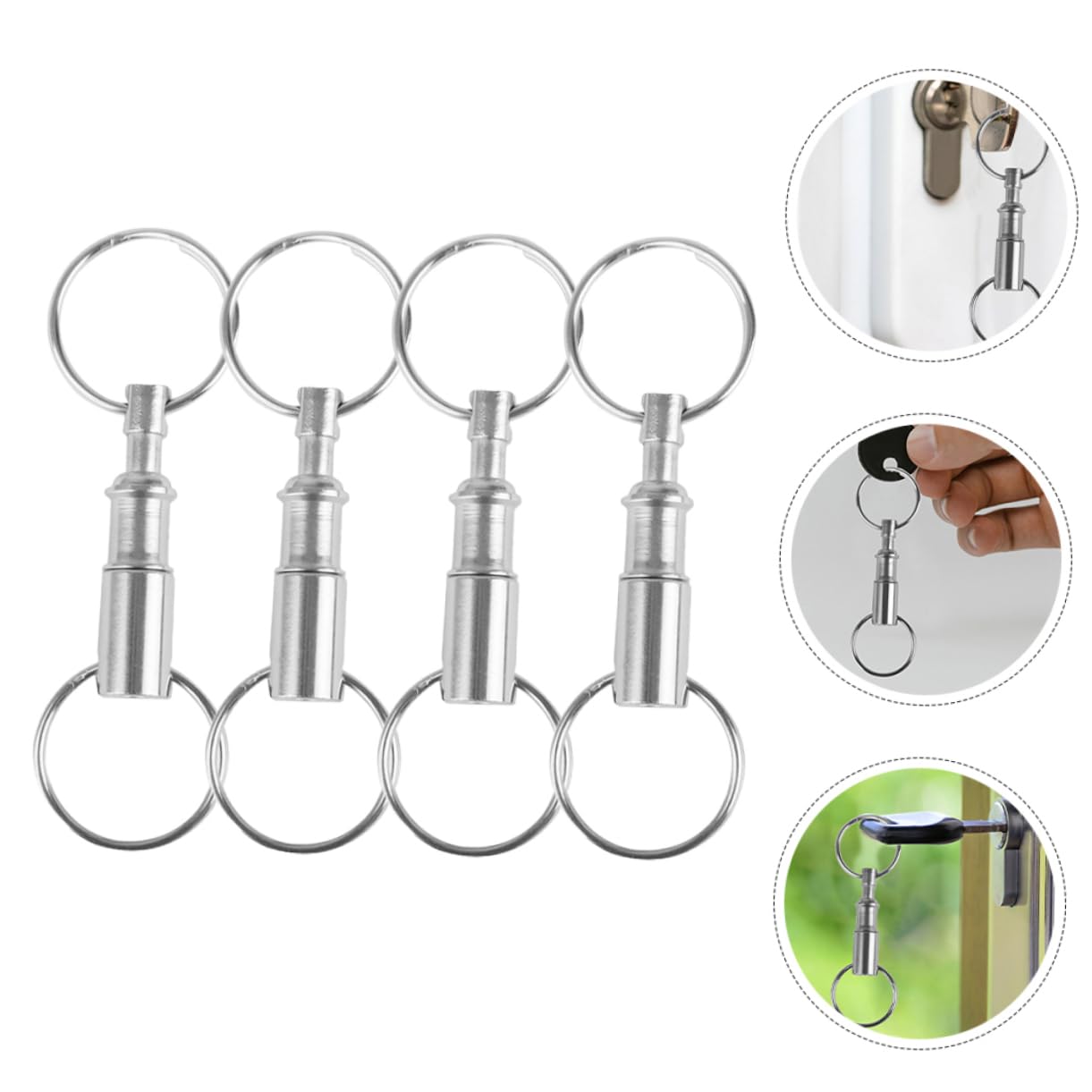 ifundom Portachiavi Sgancio Rapido con Design Doppio Accessorio per Borse E Chiavi Facile Utilizzare E E Decorativo per Occasione 4