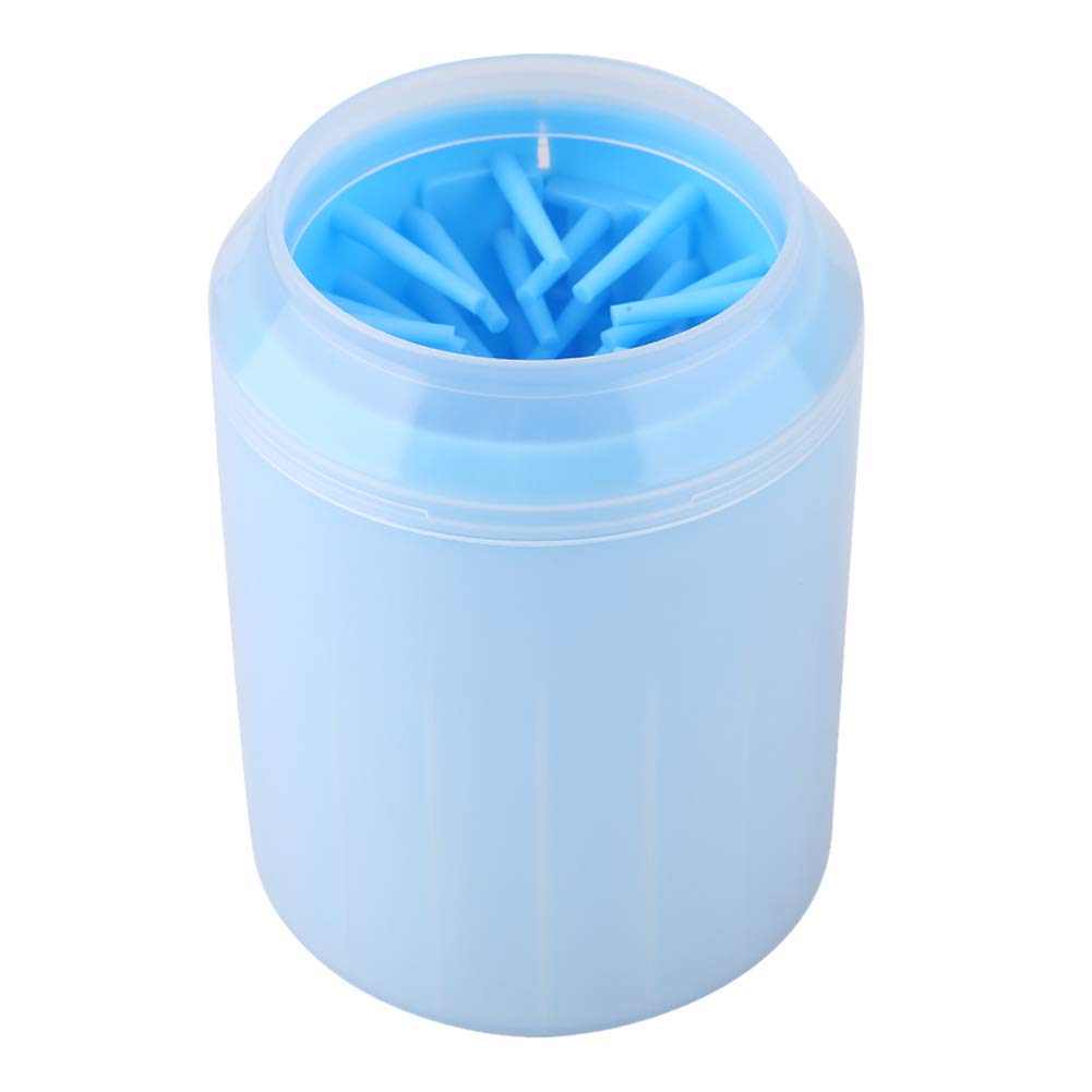 Limpiador de Patas de Perro, Limpiador de Patas de Perro Duradero Limpiador de Patas de Mascota extraíble para Limpiar la Pata(Azul)