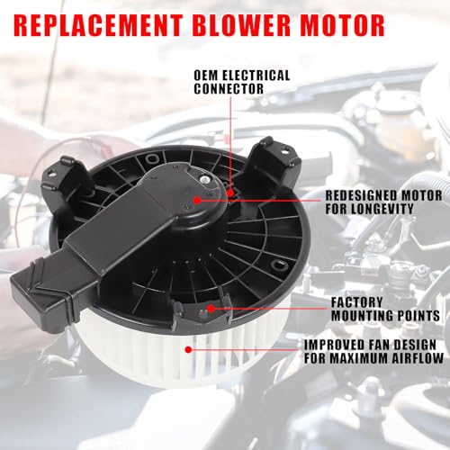 Image of AC Heater Blower Motor with Fan Fits for Honda Civic 2006-2011 | for Jeep Wrangler 2007-2010, Replaces 700194, 79310,79310SNAA01, 79310-SNA-A01, 615-50106,75821,PM9177
