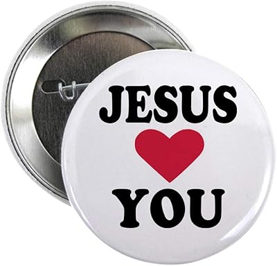 CafePress Jesus Loves You 2.25 Button 2.25