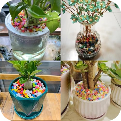 Image of Yellow Pebbles for Crafts, 0.9 Pound Natural Polished Aquarium Gravel, Decorative Pebbles for Indoor Plants, Turtle Tank, Vase, Succulents Cactus, Garden Landscaping (Pack of 3)