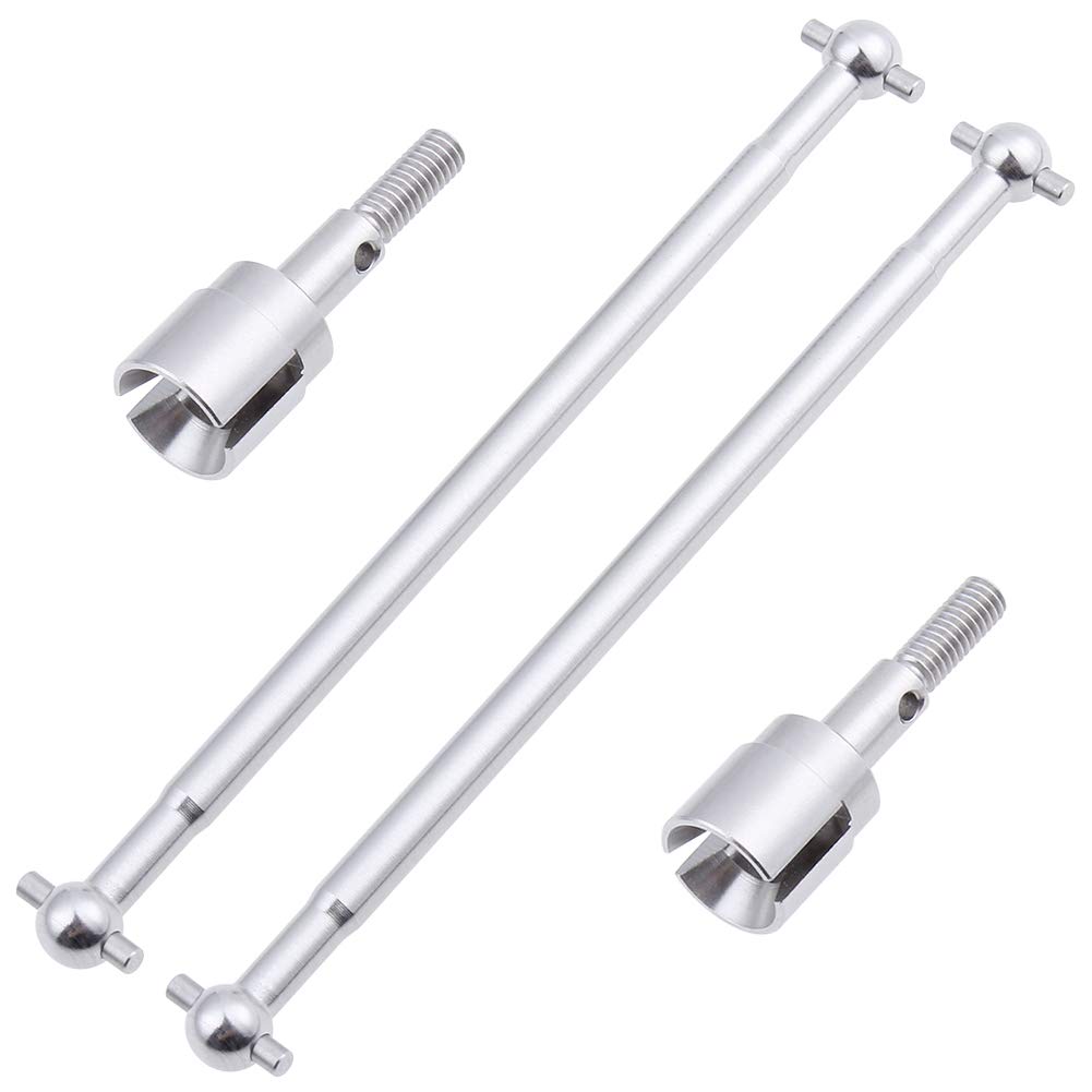 HobbyPark Stainless Steel 90mm Front/Rear Dogbone Drive Shaft & Stub Wheel Axle Replacement of 08029 02033 for Redcat Volcano Epx/PRO (4-Pack)