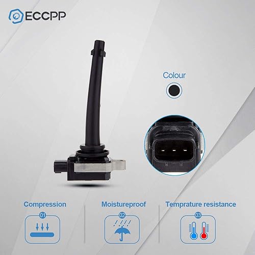 Miniatura 4 de ECCPP Bobinas de encendido portátiles de repuesto para automóvil compatibles con Nissa-n Sentra/Tiida/Marzo 2007-2012 Reemplazo para UF591 C1564