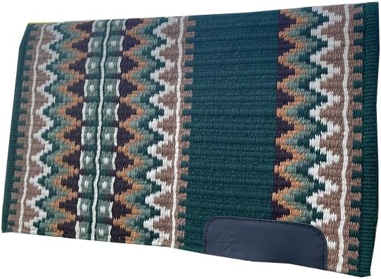 HUMAYL Saddlery Saddle Pad/Blanket for Horses Western Show Horse Saddle Blanket New Zealand Design Handmade Wool Saddle Blanket Top Wool Saddle Pad Regular Size : 34" L x 36" W x 1" inches PAD0305