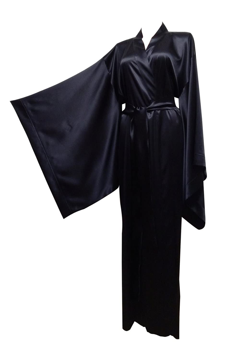 Women's Silk Kimono Long Robe Satin Bridesmaid Wedding Sleepwear Beach Blouses Bikini Cover Up Plus Size