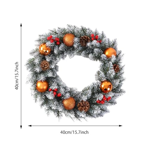Couronne de Noël pour porte d'entrée extérieure et terrasse - 6