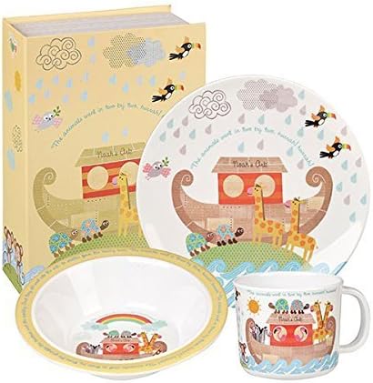 Noah's ARK 3PC Melamine Set Gift Box, Multi-Colour, 16 x 16 x 16.5 cm