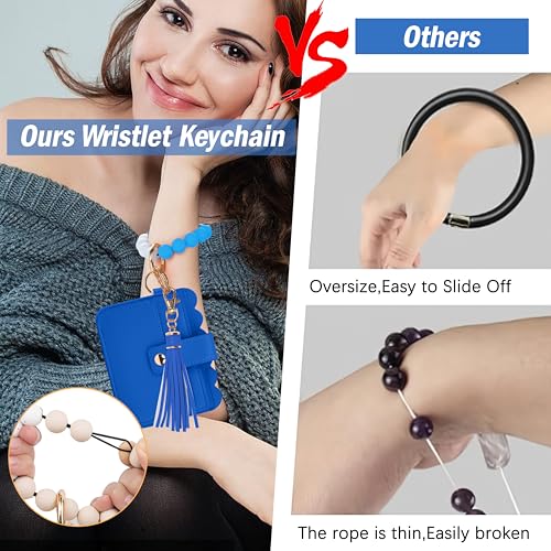 Image of Wristlet Wallet for Women with Keychain - RFID Card Holder Small Wallet Wristlet with Key Ring