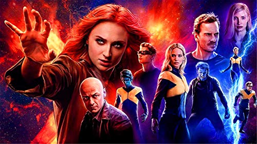MLKLL Pittura Diamante X-Men 5D, Ricamo a Punto Croce Fai-da-Te, Mosaico, Set Pittura Diamante per Adulti, Regali Artigianali(15.8x19.7inch)