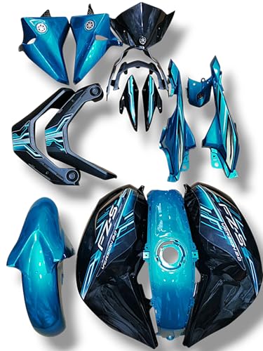 Image of FZ S V2 Bike Full Body Kit Black Blue Colour