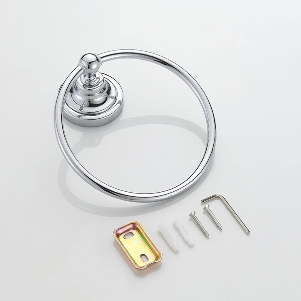 Towel Holder Towel Racks, Round Wall-Mounted Towel Holder Rings, Chrome Plated Stainless Steel Bathroom Towel Racks Ring Towel Hanger