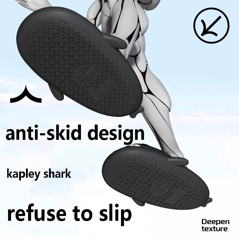 LELEBEAR Shark Slides for Women Men Summer Novelty Open Toe Cloud Shark Slide Sandals Soft Anti-slip Shark Slippers4