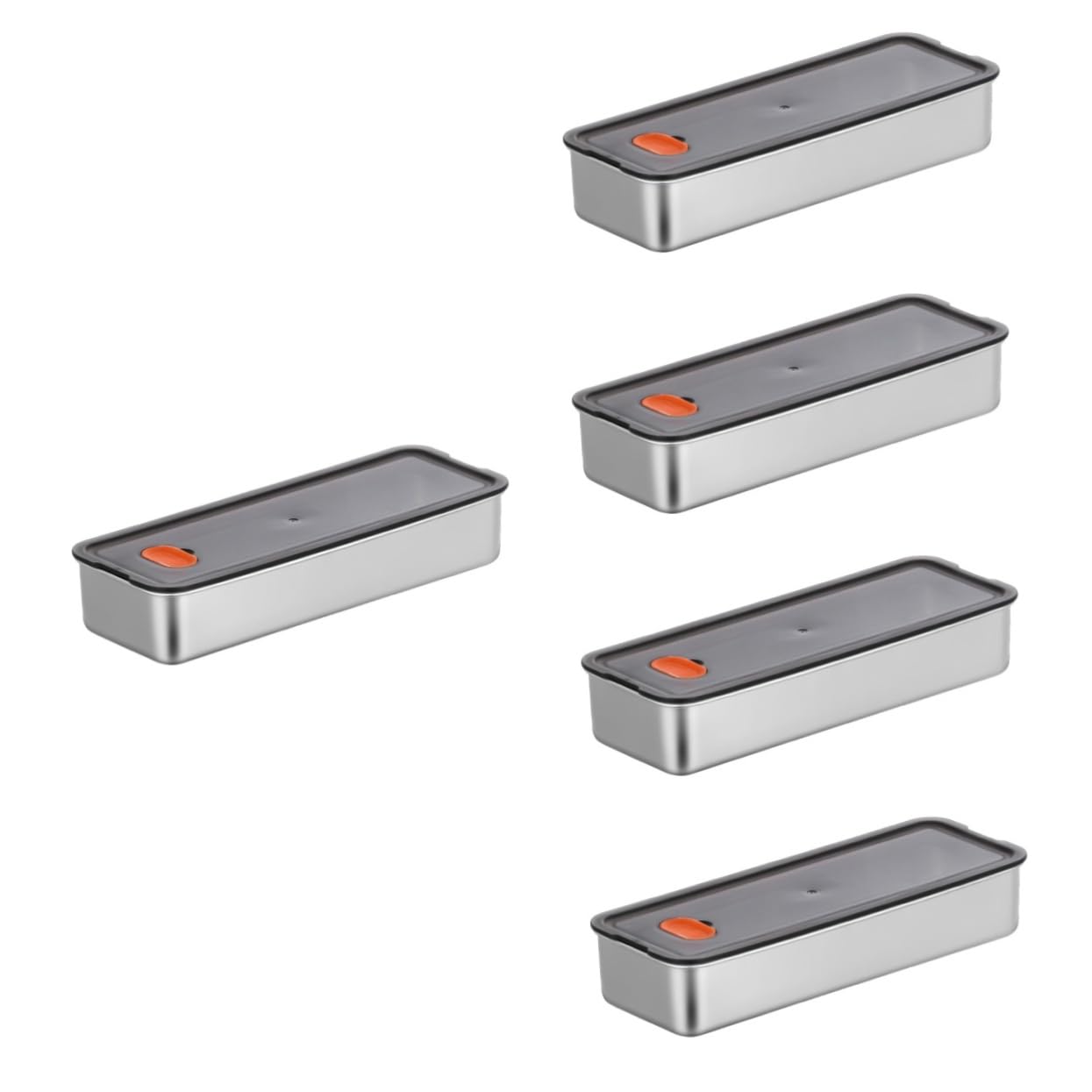 MAGICLULU 5 Piezas Caja De Tocino De Res Recipientes Sellados Para Alimentos Herméticos Refrigeradores De Cocina Encargado Del Tocino Contenedor De Almacenamiento De Tocino Polipropileno