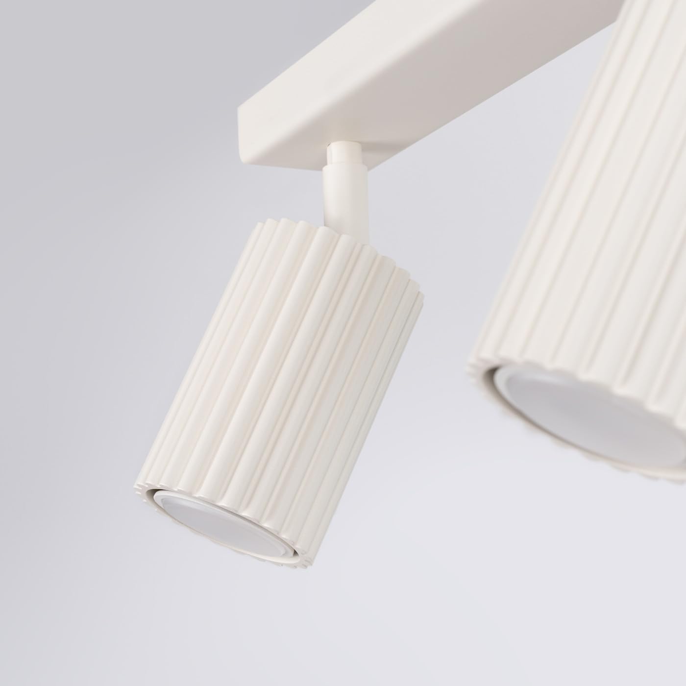 Sollux Lighting Plafoniera Da Soffitto Lampadario In Alluminio 2 Paralumi 30 x 6,5 x 16,5 cm Karbon Beige