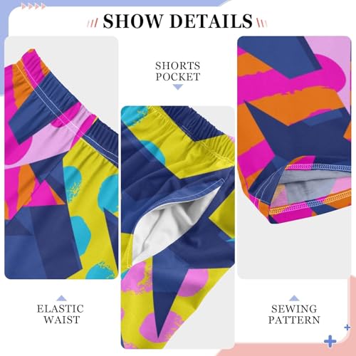 Abstract Star Boys Pants Boys Athletic Pants Long Pant for Boywith Pockets Wide-Leg Size 6-14Y4