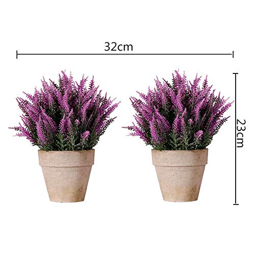 XYSQWZ Kunstmatige potplanten gras valse klein paars huis- en kantoordecoratie desktop vensterbank bonsai indoor cadeau… - Afbeelding 3