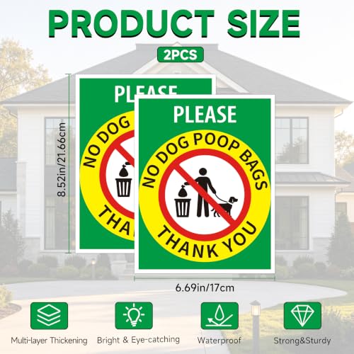 Image of 2PCS Please Do Not Dispose Poop Bags in This Trash Bin Stickers