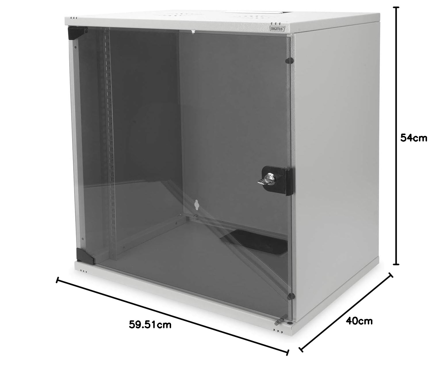 Armadio Rack Digitale 19&rdquo; 20U - Profondit&agrave; 450mm, Porta Vetro, Per Server E Rete