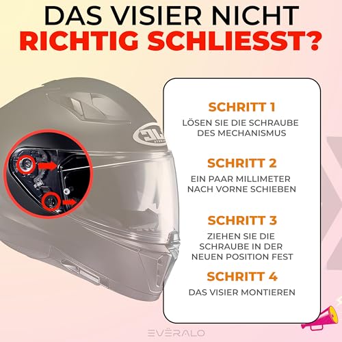 Everalo Kompatibel mit Hjc i70 Visier - i10 - Hj31 - Helmvisier Hj 31 Pinlock Ready - Anti-Kratzer und Anti-Beschlag (Blau)