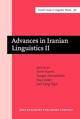 Advances in Iranian Linguistics II (Current Issues in Linguistic Theory, 361)-Wow! eBook