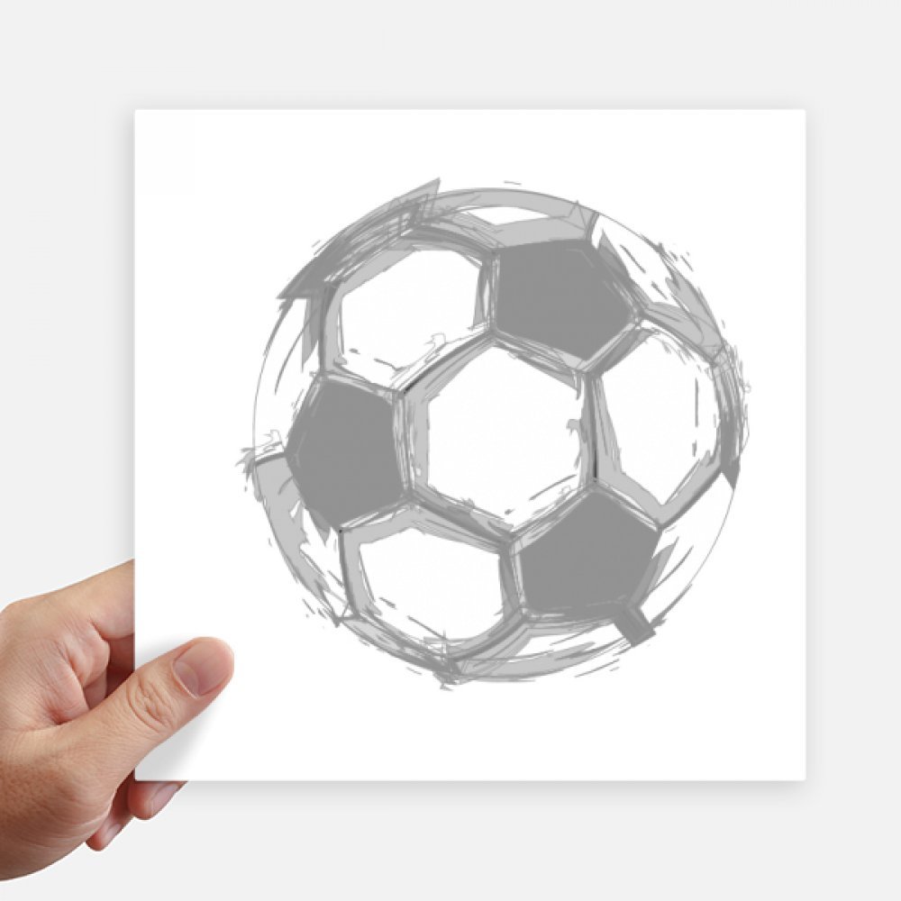 Autocollant carré football de 20 cm imperméable et résistant pour valise et PC - 4 pièces