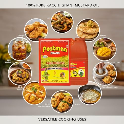 Image of Postman Premium Kachi Ghani Mustard Oil 15 Litre Jar