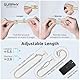 SURPHY Verstellbar Handykette Universal zum Umhängen, Stabil Handyband für Holiday, Outdoor, Reise, Phone Lanyard mit Robuste Haken Kompatibel mit alle Smartphones Airpods, Khaki
