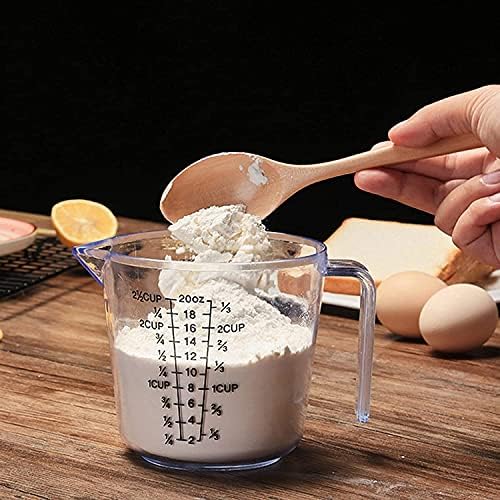 Plastic Measuring Jug, Measuring Cup Jugs for Baking Cooking, 150ML, 300ML, 600ML, Easy to Read Measurements, Cook with Accuracy