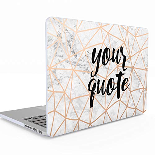 Funda Personalizada Gris Oro Marmol CitarMarble Customize Your Custom Quote Text Or Name Macbook Air 13 Pulgadas Release 2018-2019 Modelo: A1932...
