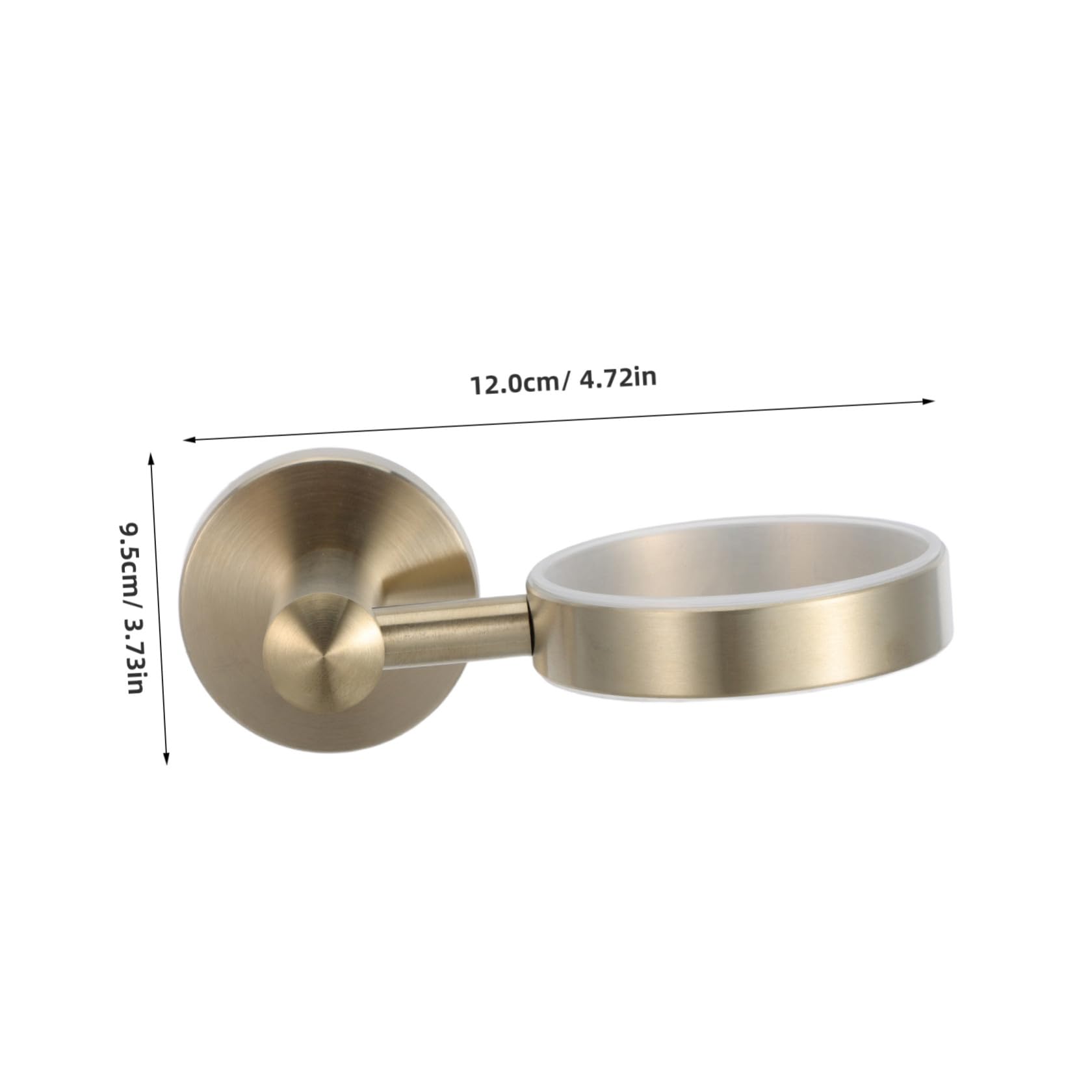 UPKOCH Portacepillos Decorativo de Pared en Acero Inoxidable Vaso de Vidrio Esmerilado, Soporte Multifuncional para Cepillos y Pasta de Dientes Adecuado para Baño y Dormitorio