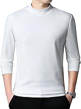 Men's Long Sleeve T-Shirt, Autumn/Winter, Warm, High Neck Shirt, Thick, Thermal Inner Top, Solid Color, Underwear, Inner Shirt, Heat Inner, Warm Inner, Plus Sizes, Spring, Autumn, Winter