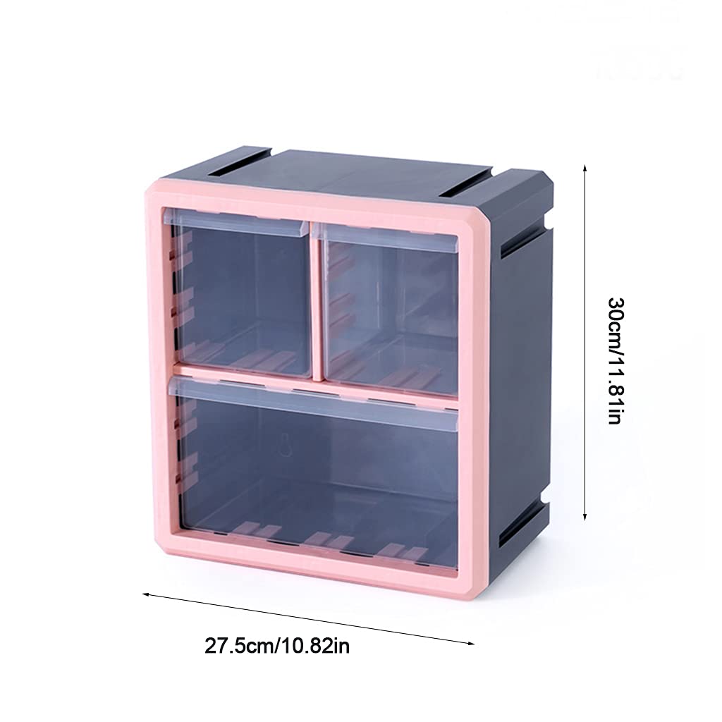 Soporte de pared para bolígrafos, múltiples compartimentos, apilable, combinable, organizador de escritorio, ranuras deslizantes, soportes de maquillaje para tocador con cubierta