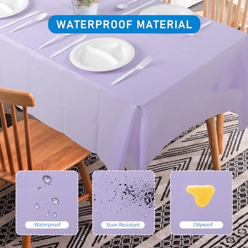 Edi Disposable Tablecloth 12 Packs (Assorted Colors, Rectangular) #TOP5