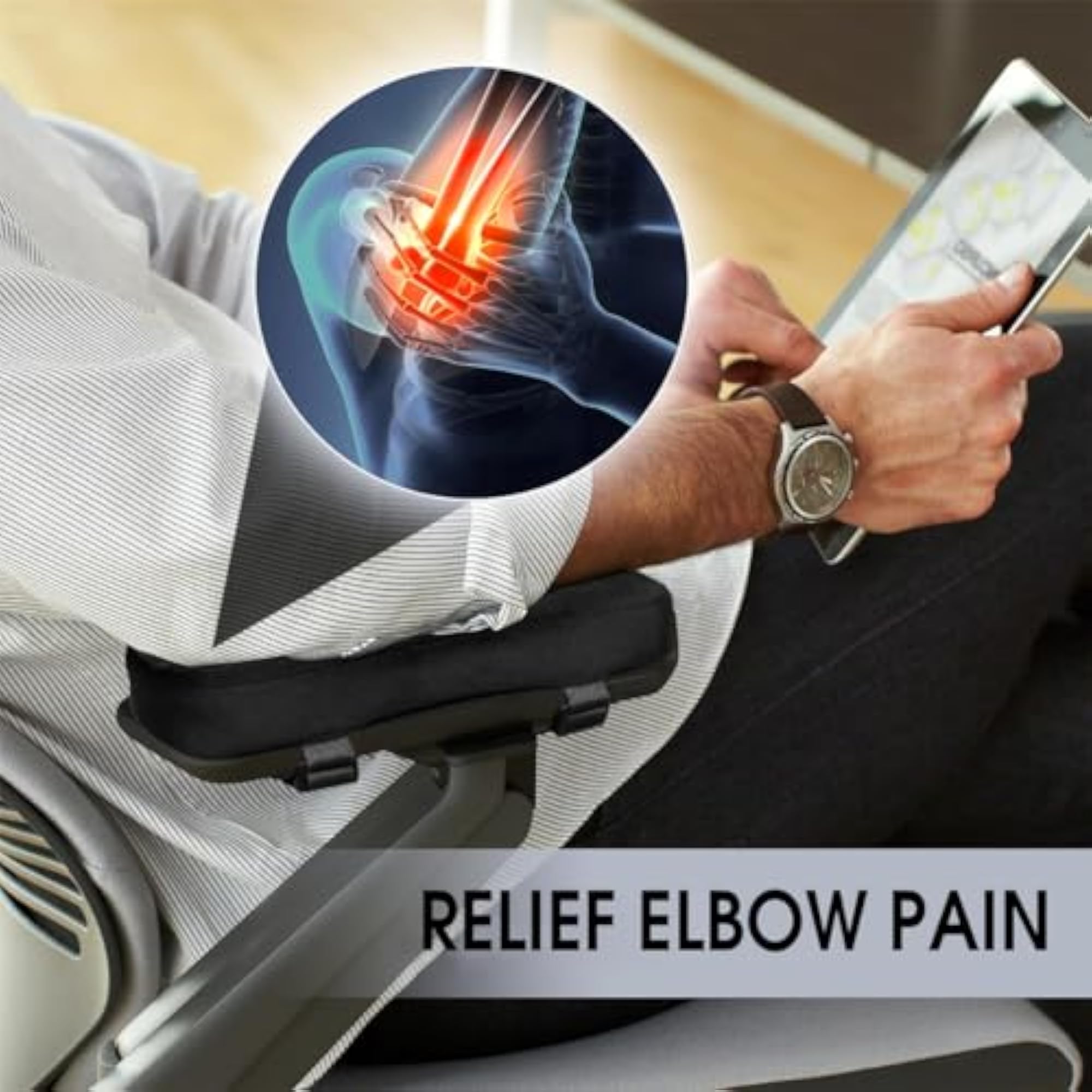 2Pcs Arm Rest Cushion for Chair, Memory Foam