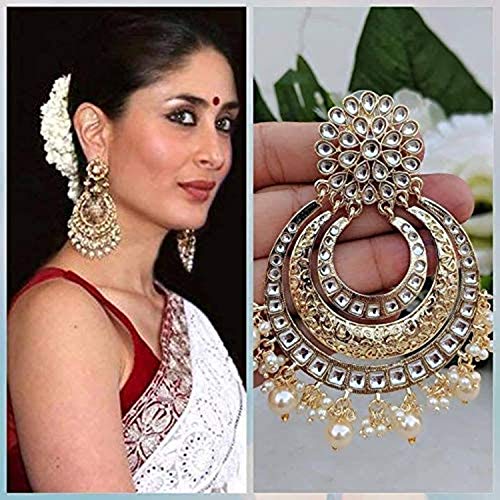 Image of Peora Traditional Indian Ethnic Earrings Jewellery Set Gift for Women Girls