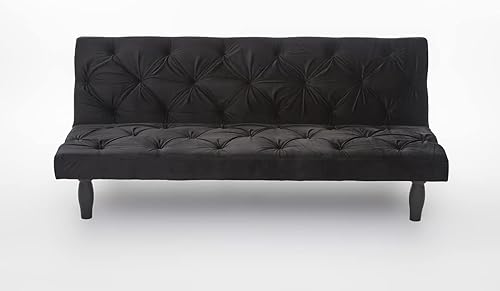 Miniatura 10 de Sofá cama plegable convertible, sofá cama futón con 3 posiciones ajustables para sala de estar, hogar, oficina, espacios de vida compactos (rosa)