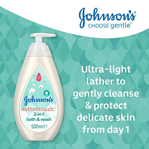 Gel douche sensation coton Johnson's Baby 2 en 1 500ml pour le rituel du bain du soir des bébés