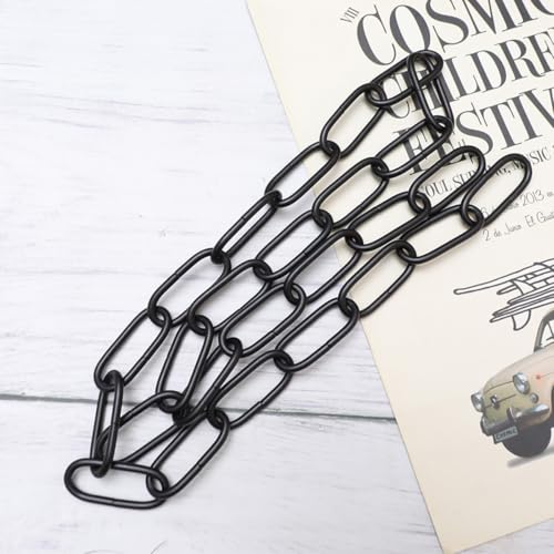 Cadena de hierro negra de 4mm de grosor para colgar lámparas de cristal pesadas 3