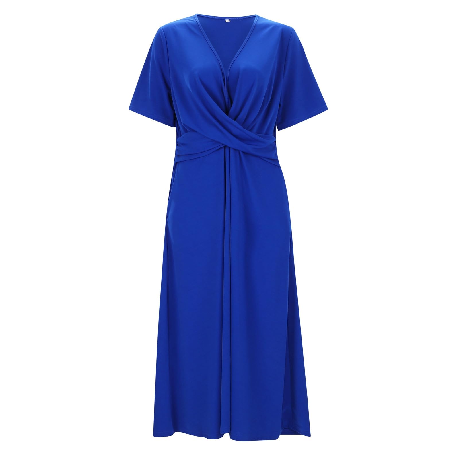 Abito estivo da donna Abiti Categoria prodotto Donna Casual Scollo a V Manica corta Abito Sciolto Spiaggia Gonna lunga – Elegante abbigliamento quotidiano per
