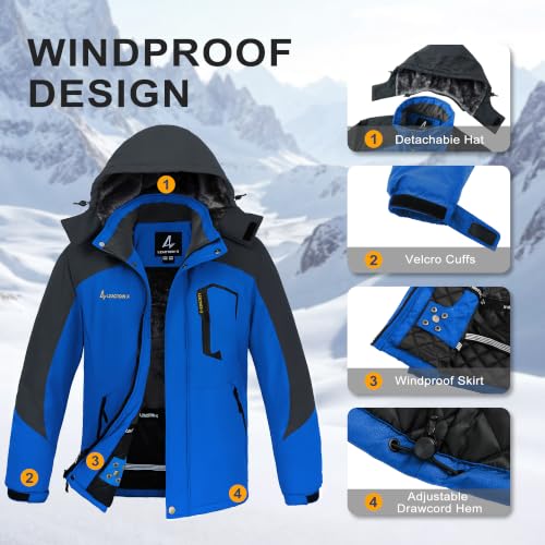 Image of Mens Winter Coats Puffer Waterproof Ski Insulated Jacket