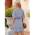 KIRUNDO-Womens-Casual-Short-Sleeve-V-Neck-Ruffle-Leopard-Print-High-Waist-Flowy-Mini-Dress-with-Belt