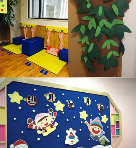 Yimihua Filzstoff, Filz Stoff Bastelfilz Farbig Filz Blätter Vliesstoff 40 x 50 cm Kinder DIY Zubehör zum Handwerk Nähen Projekte,2mm Dicker (Color:Mix 24 Colors