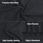 Orighty Black Salon Towel, Pack of 12 (Not Bleach Proof, 16 x 29 Inches) Super Soft and Absorbent Microfiber Hair Salon Towels for Salon, Hand, Gym, Bath, Spa and Home Hair Care