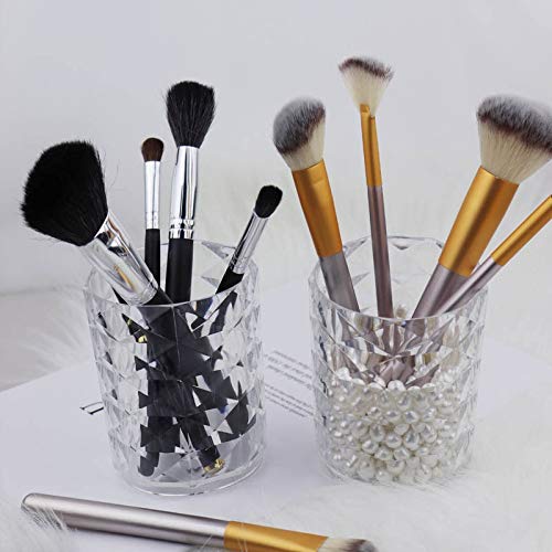 Organizador de Maquillaje acrílico para Guardar brochas de Maquillaje, lápices de Cejas, cosméticos, Tubos para brochas, Soporte para bolígrafos, Vitrina para Productos de Cuidado de la Piel.