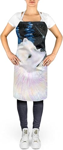 Miniatura 2 de Caroline's Treasures SS8376APRON - Delantal samoyedo de noche estrellada para cocinar, hornear, manualidades, jardinería para adultos, mujeres y