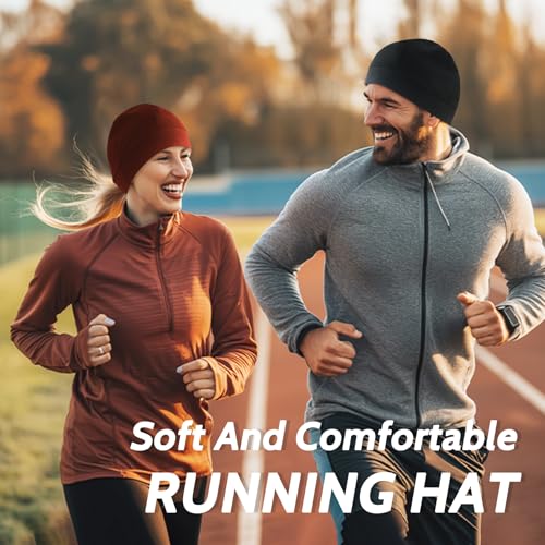 Image of 2 Pack Skull Caps Beanie for Men Women Soft Lightweight Beanie Sleep Running Hats Helmet Liner