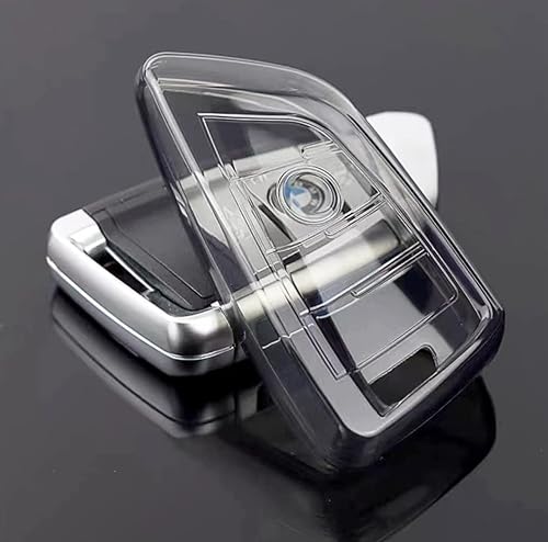 IUIU Funda para llavero de BMW, color negro transparente, funda de protección completa suave de alta calidad para BMW serie 1, 2, 3, 5, 6, X1 X2 X3